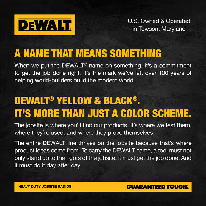 2 Dewalt DXFRS300 Work Site Walkie Talkies Plus Earpieces - 1 Watt, Heavy Duty, Long Range Indoor-Outdoor Two Way Radios + 22 Channel