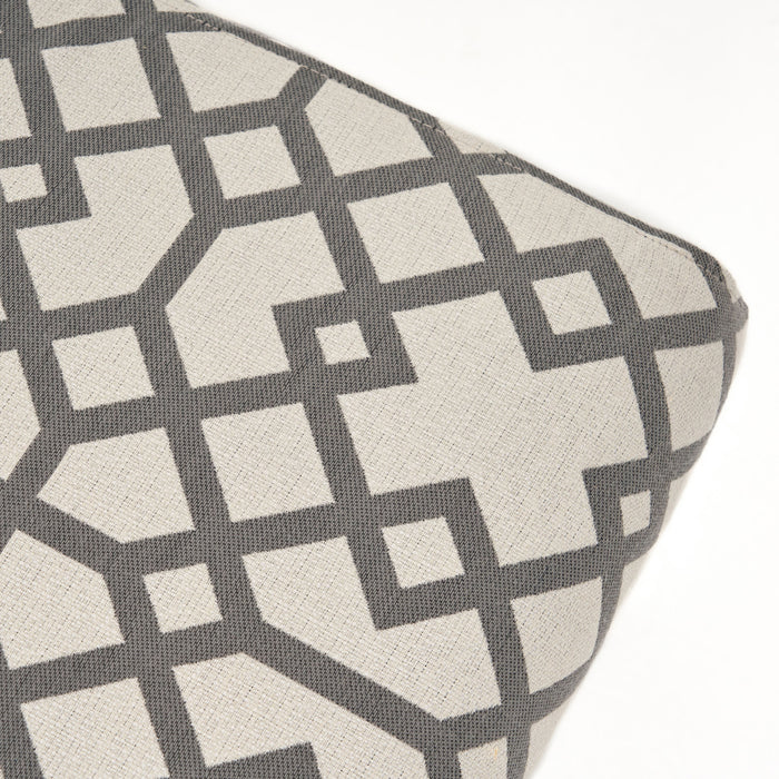 Oliver Linen-look Fabric Accent Chair Set Of 2 With Rubberwood Legs,Grey and Ivory