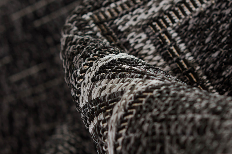 Esina Transitional 8'0\" x 10'0\" Area Rug in Black Indoor Area Rug