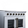 Galiano 36 Inch French Door Electric Range, 5 radiant burners, 5.36 cu.ft., White - FFSEL6917-36WHT | Cuisiniere electrique Galiano de 36 po a portes francaises, 5 foyers, 5,36 pi³, blanc – FFSEL6917-36WHT