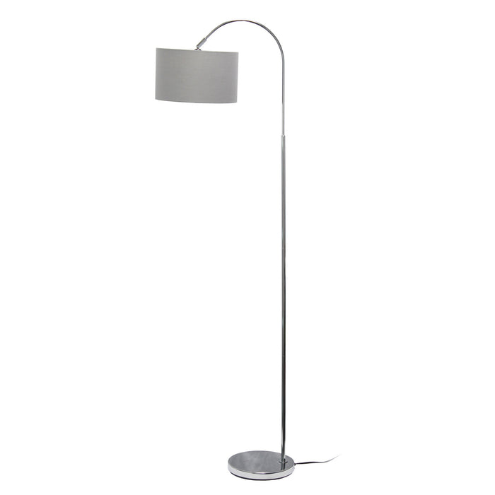 Arries Modern Arched Floor Lamp, Brushed Nickel &Silver, 66\"