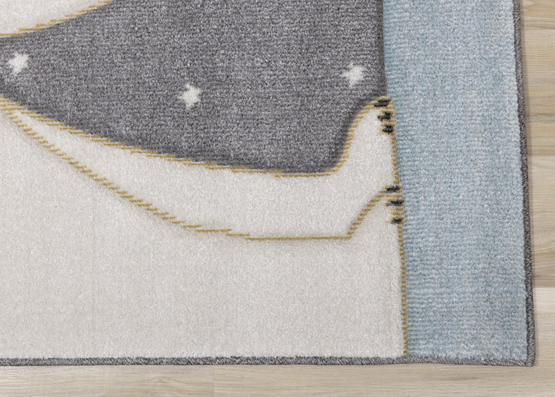 Kids Polar Bear Rabbit Area Rug - 5'3\" x 7'7\"