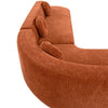 Vista 122 Inch Extra Large Sectional Sofa with Curved Design and High-Resilience Foam, Orange | Vista Canape Sectionnel Extra-Large 122 po a Design Courbe et Mousse Haute Resilience, Orange