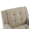 Midway Mid-Century Modern Armchair with Tufted Waffle Stitch, Light Brown, Walnut | Midway Fauteuil Moderne du Milieu de Siecle a Point Capitonne Gaufre, Brun Clair, Noyer
