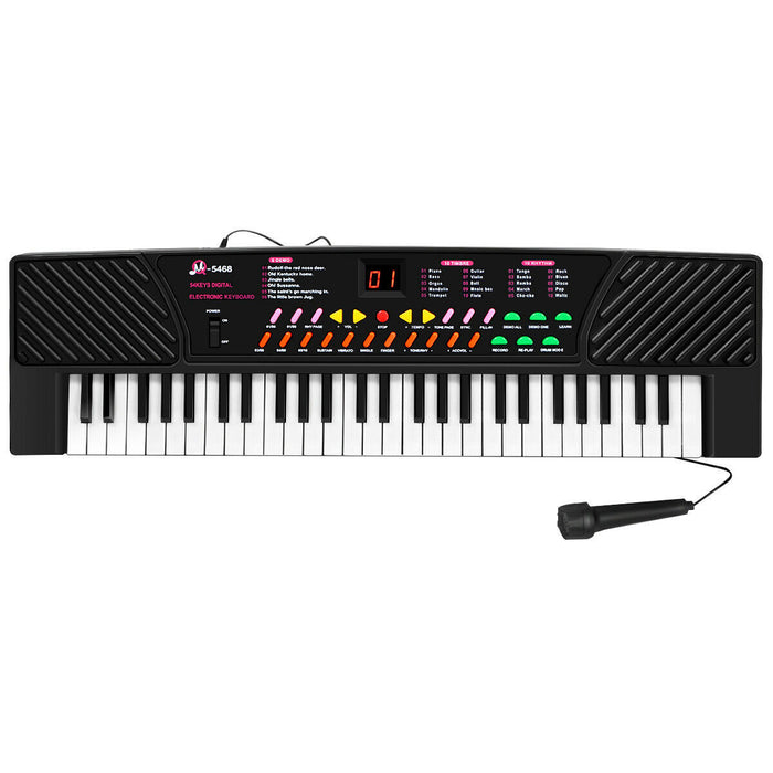 Costway 54 Keys Music Electronic Keyboard Kid Electric Piano Organ Mic & Adapter