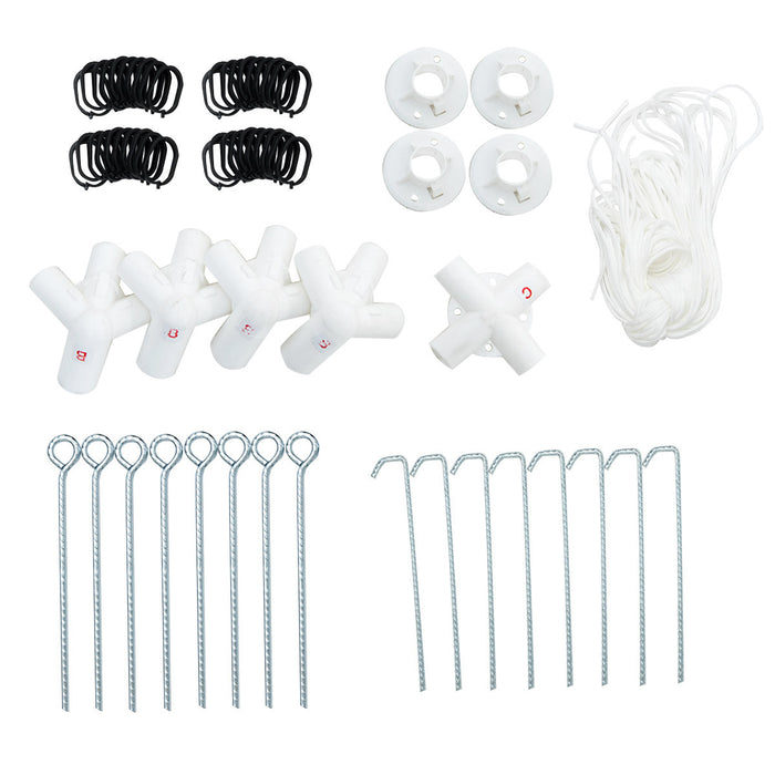 Costway 10'x 10'2-tier Canopy Gazebo Tent Outdoor Netting Picnic Party Sun Shade