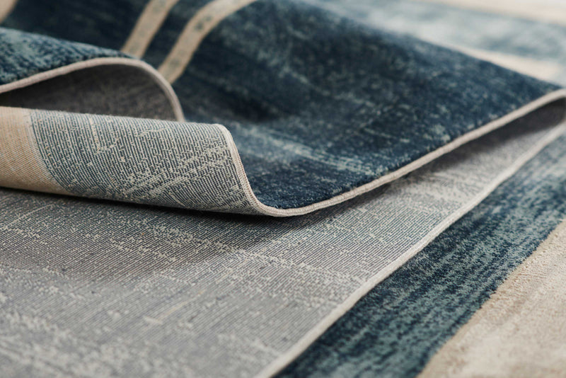 Sorelle Contemporary 2'2\" x 7'7\" Runner Rug in Blue Indoor Area Rug