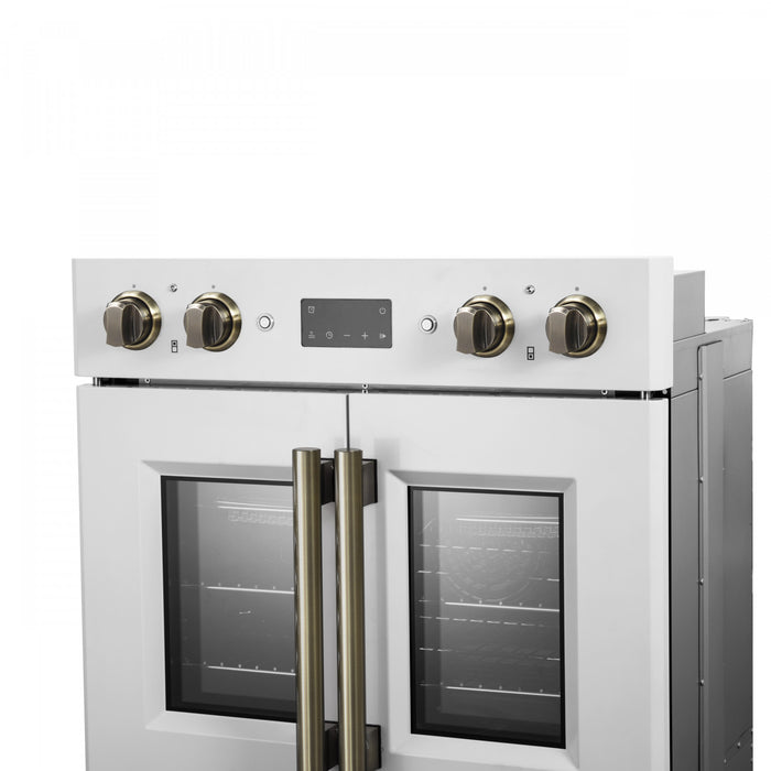 Forno Asti 30-Inch Double Electric Wall Oven in White, 7.36 cu. ft. - FBOEL1340-30WHT