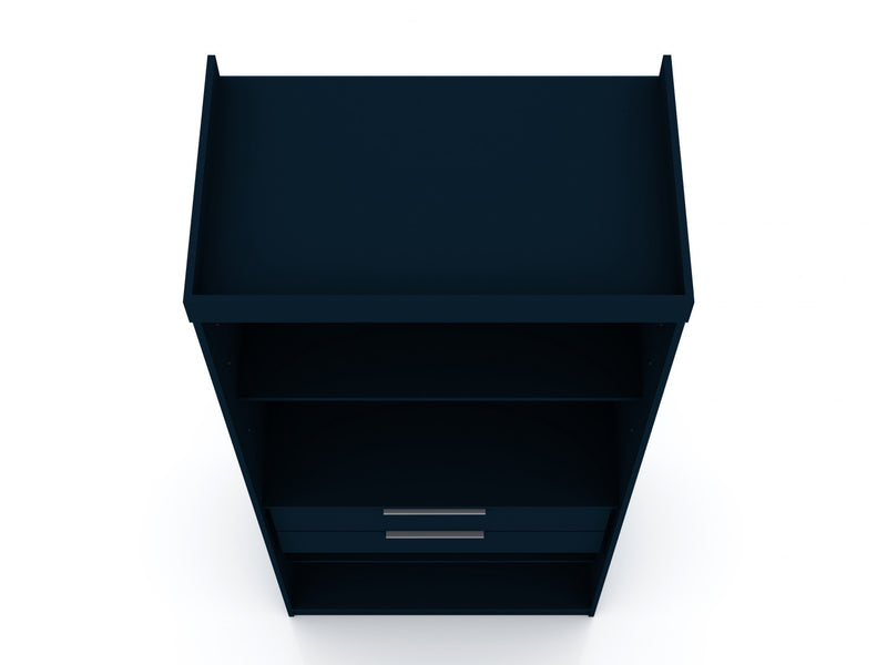 Mulberry Contemporary Modern 36\" Wardrobe Closet in Midnight Blue - Set of 3