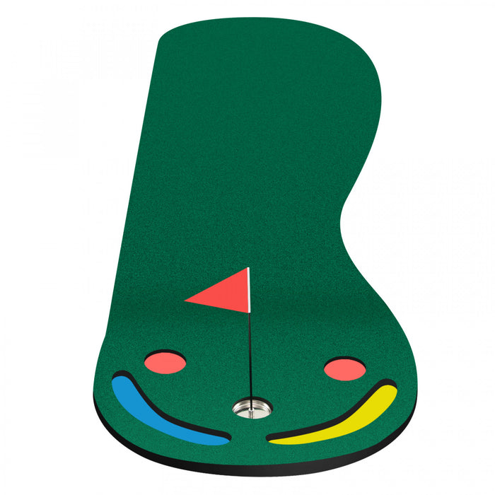 Costway 9.8ft X 3ft Par 3 Holes Golf Putting Green Mat Set For Indoor & Outdoor Practice