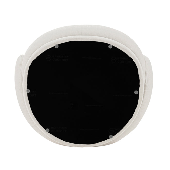 Manhattan Comfort Contemporary Siri Linen Weave Accent Chair with Pillows - Cream