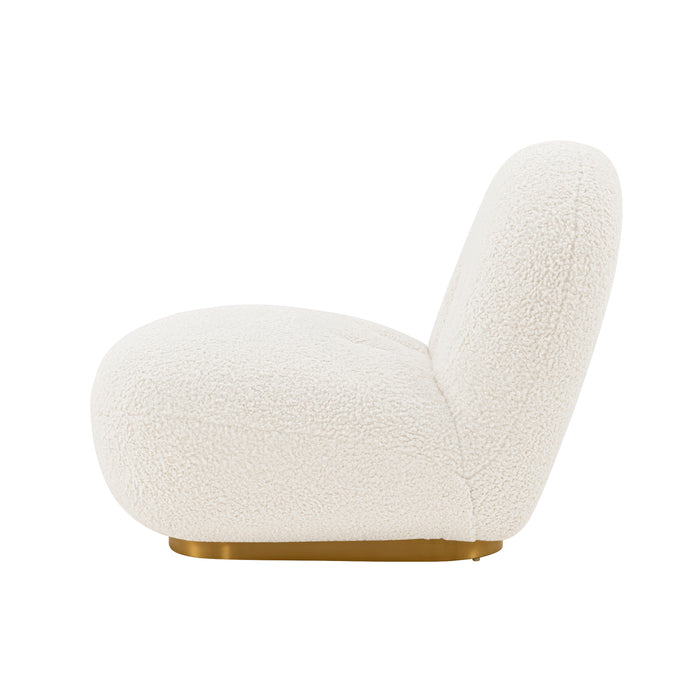 Manhattan Comfort Modern Edina Chenille Accent Chair - White