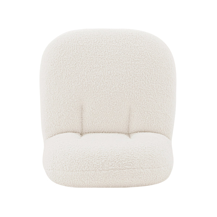 Manhattan Comfort Modern Edina Chenille Accent Chair - White