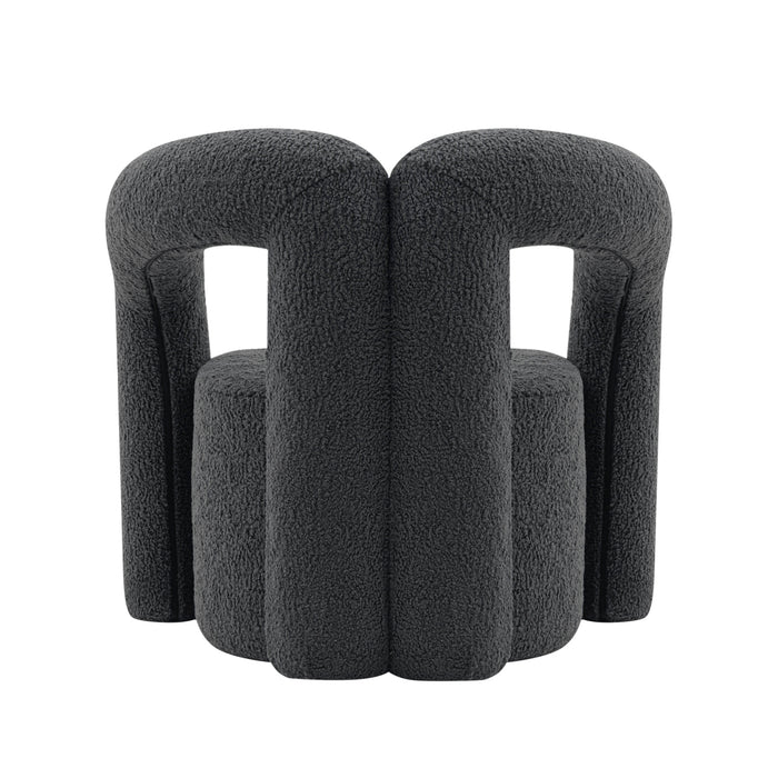 Manhattan Comfort Modern Darian Chenille Accent Chair - Black