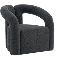 Manhattan Comfort Modern Darian Chenille Accent Chair - Black