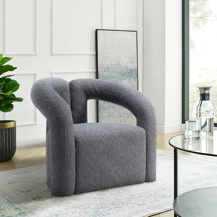 Manhattan Comfort Modern Darian Chenille Accent Chair - Grey