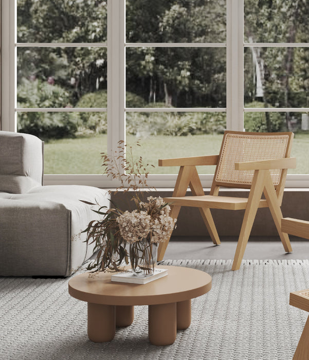 Manhattan Comfort Hamlet Accent Chair - Natural Cane