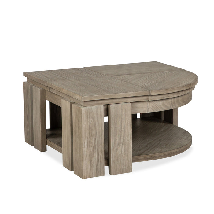 Addams 36\" Lift-Top Coffee Table with Casters - Stone Harbor Grey