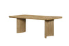 Austin Dining Table with Pedestal Base, 84"W - Natural Oak Brown