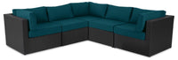Barbados 5-Piece Patio Set – Blue  