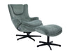 Bliss 29.1” Chenille Fabric Stress Free Reclining Occasional Chair with Footrest - Green | Fauteuil d’appoint inclinable antistress Bliss de 29,1 po en tissu de chenille avec repose-pieds - vert