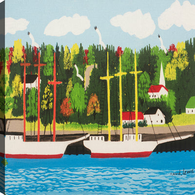 Boats Canvas Wall Art – 21" x 21"  | Œuvre d’art murale « Boats » sur toile - 21 po x 21 po