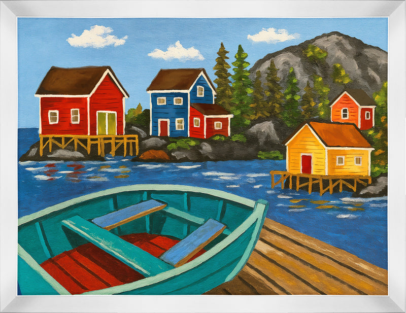 Shore Framed Linen Finish Art - 27\" x 35\"