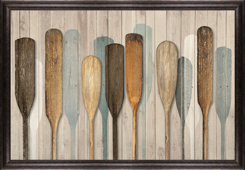 Paddles Framed Stucco Art – 27.25\" x 39.25\"