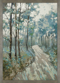 Teal Trees Framed Stucco Art – 22