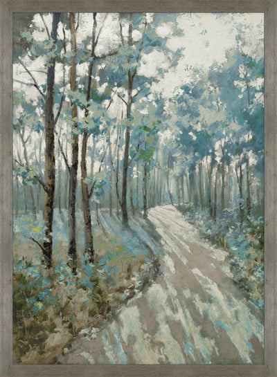 Teal Trees Framed Stucco Art – 22" x 30" | Œuvre d’art en stuc encadrée « Teal Trees » - 22 po x 30 po