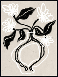 Beige Vase Framed Canvas Art – 31