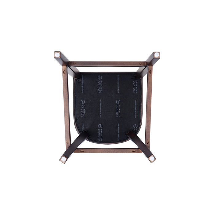 Manhattan Comfort Emperor Faux Leather Barstool - Light Grey