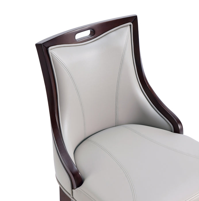 Manhattan Comfort Emperor Faux Leather Barstool - Light Grey