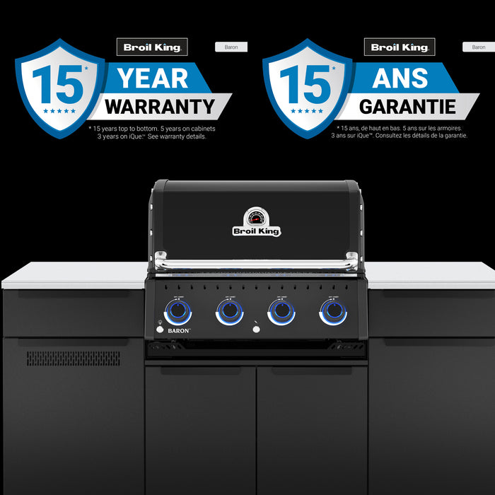 Broil King Baron 420i Shadow 4-Burner Built-In 40,000-BTU Natural Gas BBQ - 875817 Grill
