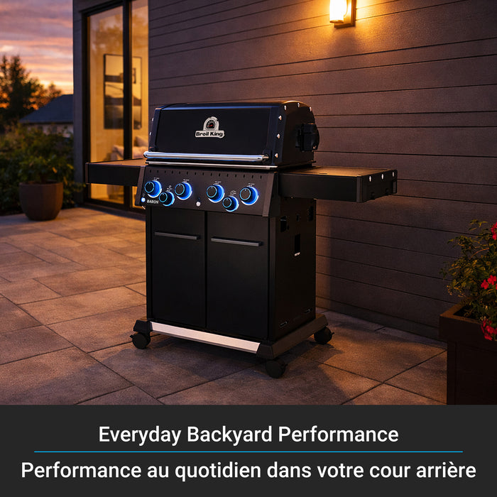 Broil King Baron 490 Pro Shadow 4-Burner 40,000-BTU Natural Gas BBQ - 674147 Grill