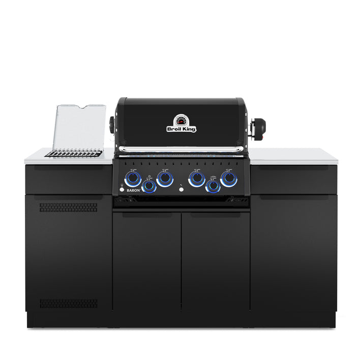 Broil King Baron 490i Shadow 4-Burner Built-In 40,000-BTU Propane Gas BBQ - 875844 Grill