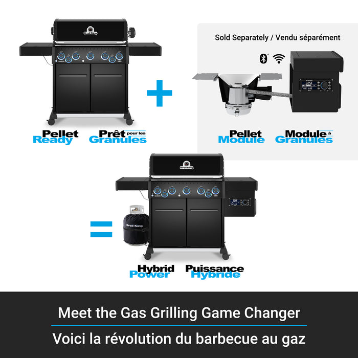 Broil King Baron 5-Burner Pellet Module Conversion Kit in Black Grill