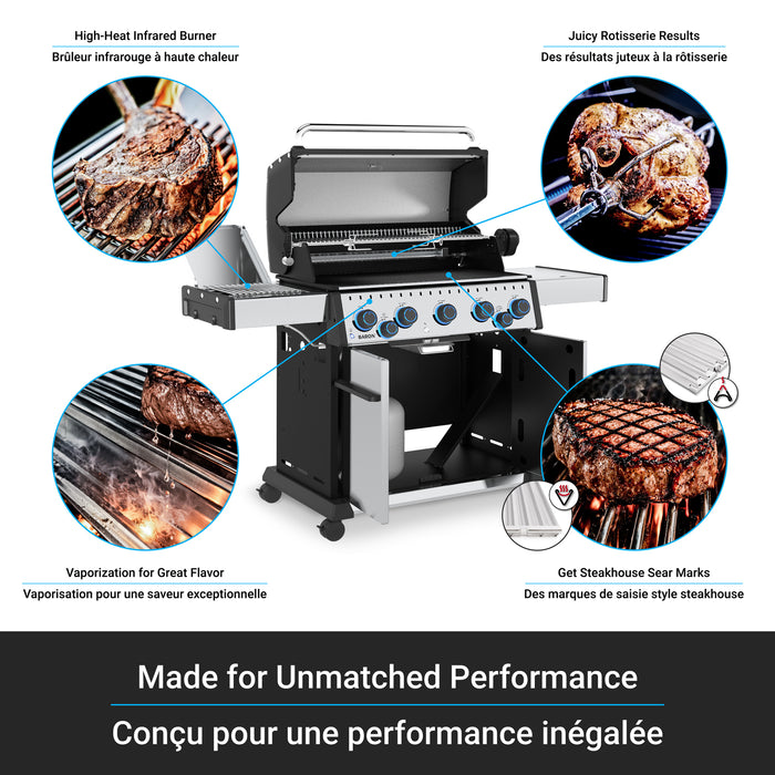 Broil King Baron S 590 Pro IR 5-Burner 45,000-BTU Propane Gas BBQ - 678344 Grill