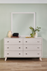 Cami Bedroom 6-Drawer Dresser, Mid-Century Modern, 58.5"W x 17.5"H - Grey Oak | Commode de chambre à coucher moderne du milieu du 20e siècle Cami de 58,5 po (L) x 17,5 po (H) à 6 tiroirs - chêne gris
