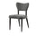 Kort & Co. Capri Dining Chair, Polyester Fabric, Metal – Charcoal