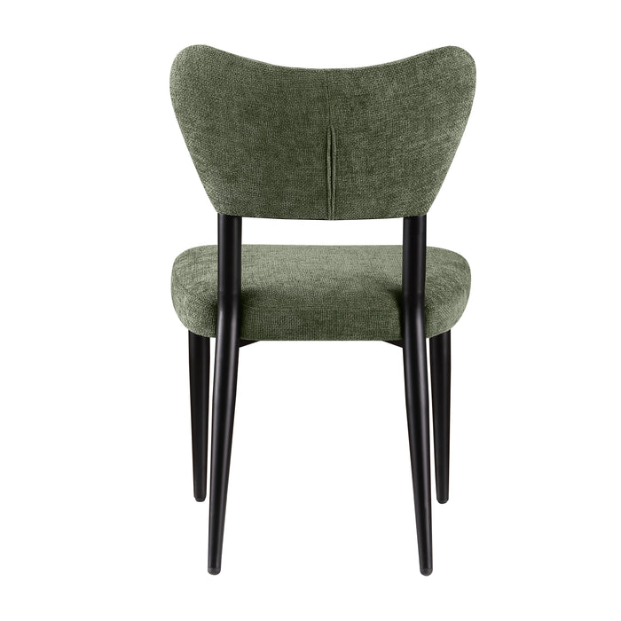 Kort & Co. Capri Dining Chair, Polyester Fabric, Metal – Green