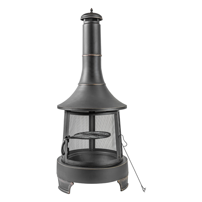Deko Living Metal Wood Burner Chimney Fire Pit