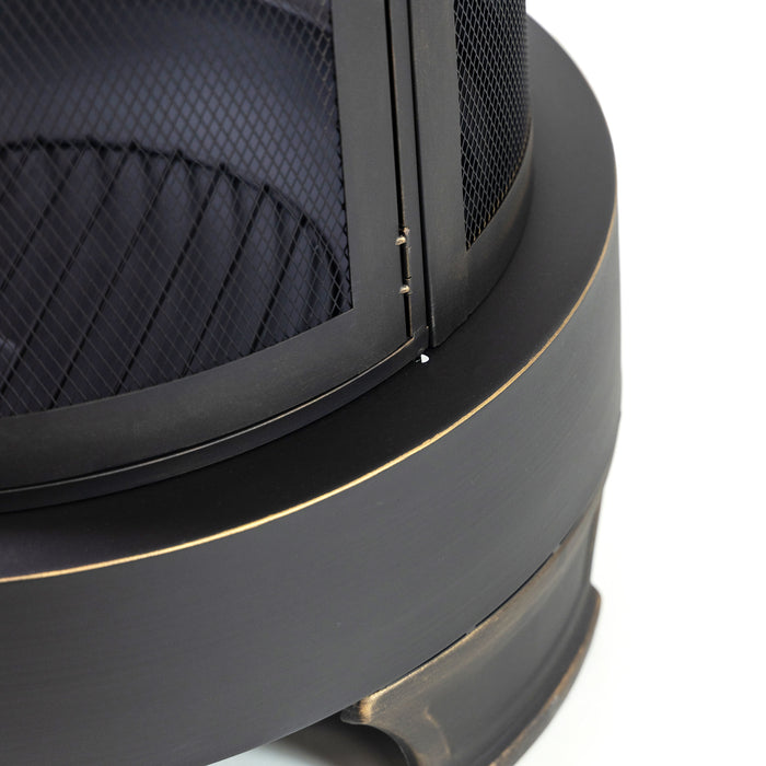 Deko Living Metal Wood Burner Chimney Fire Pit