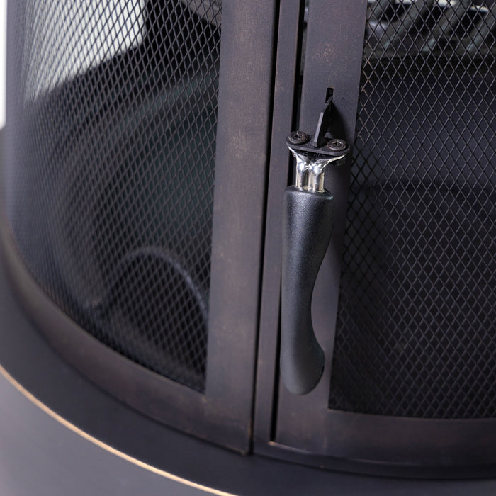 Deko Living Metal Wood Burner Chimney Fire Pit