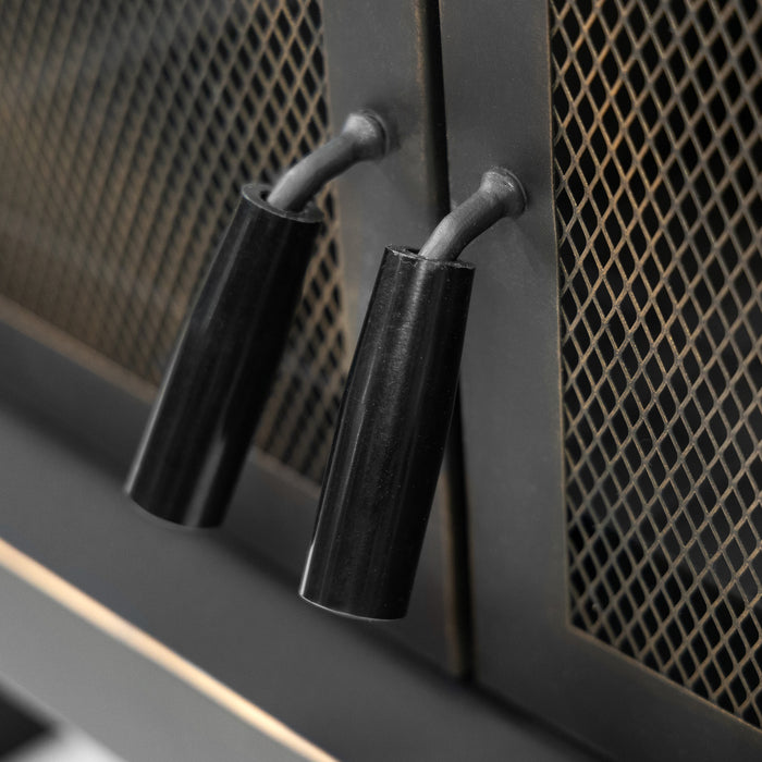 Deko  Living 80\" Metal Wood Burner Fireplace 