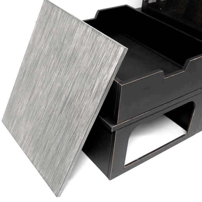 Deko  Living 80\" Metal Wood Burner Fireplace 