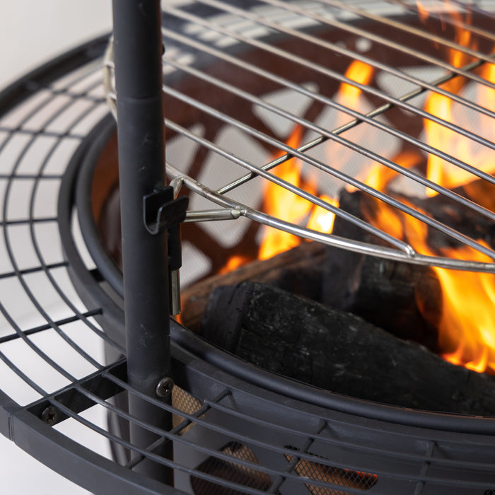 Deko Living Wood Burner Fire Pit & Rotisserie