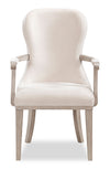Corsa Set of 2 Dining Armchairs - Light Grey and Ivory Felt