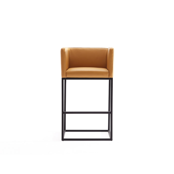 Manhattan Comfort Embassy 34\" Metal Counter Height Barstool - Clay