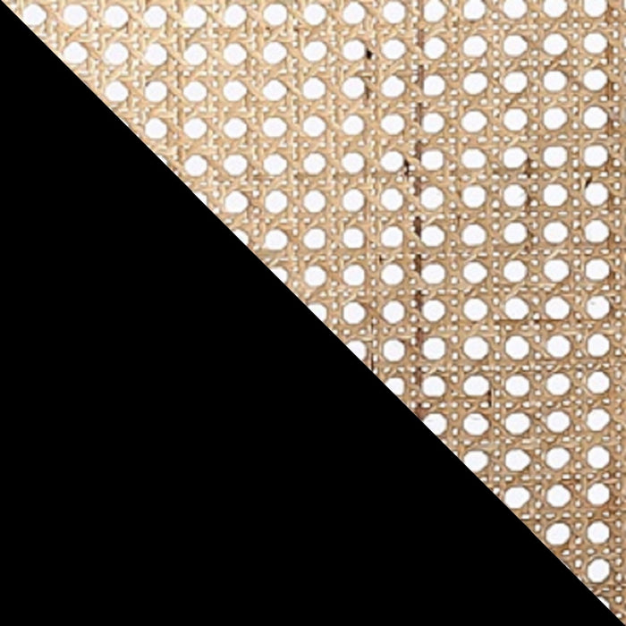 Manhattan Comfort Versailles Counter Height Barstool - Black & Natural Cane